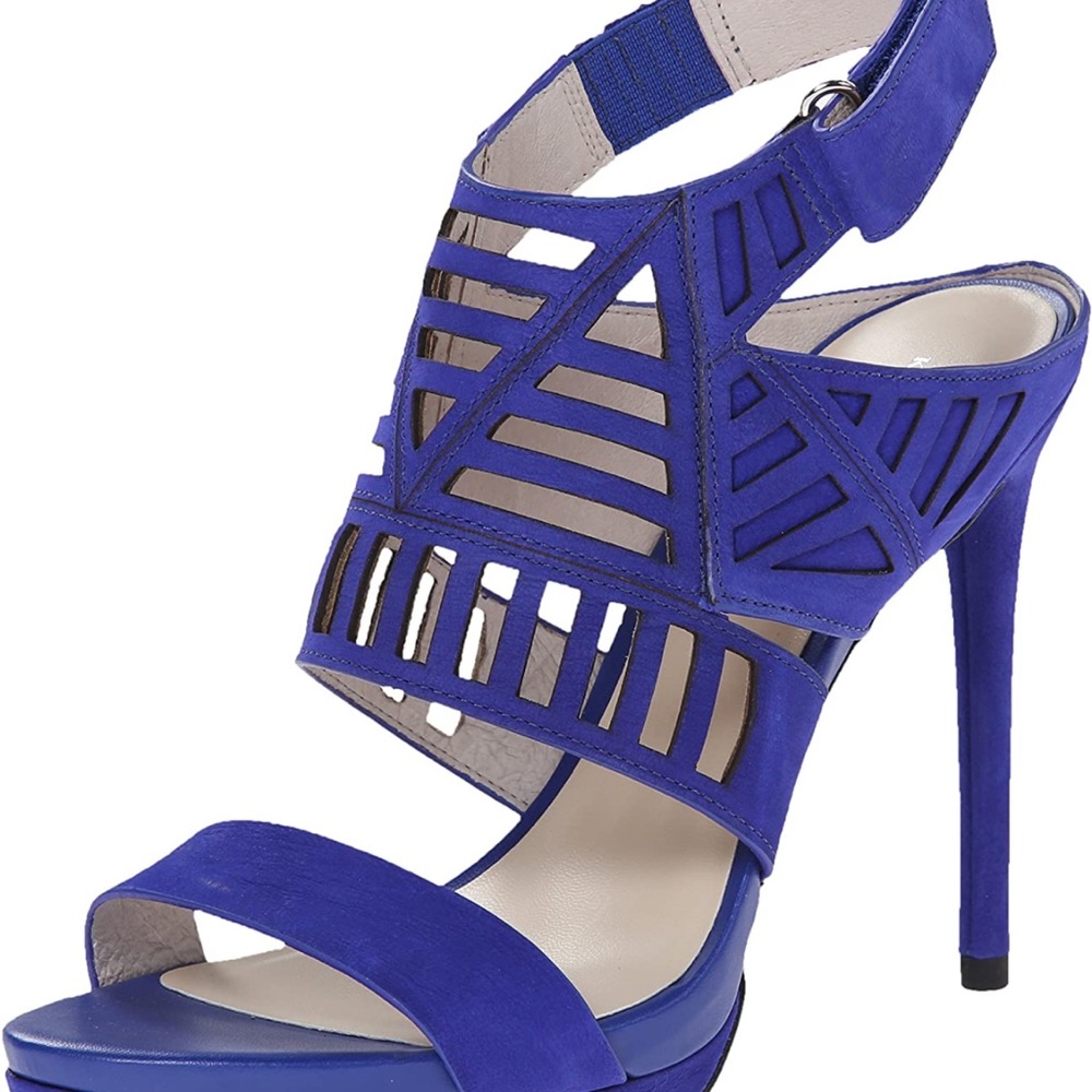 Kenneth Women's Cole Niko Cutout Leather Sandal in electric blue - Picture 3 of 8
